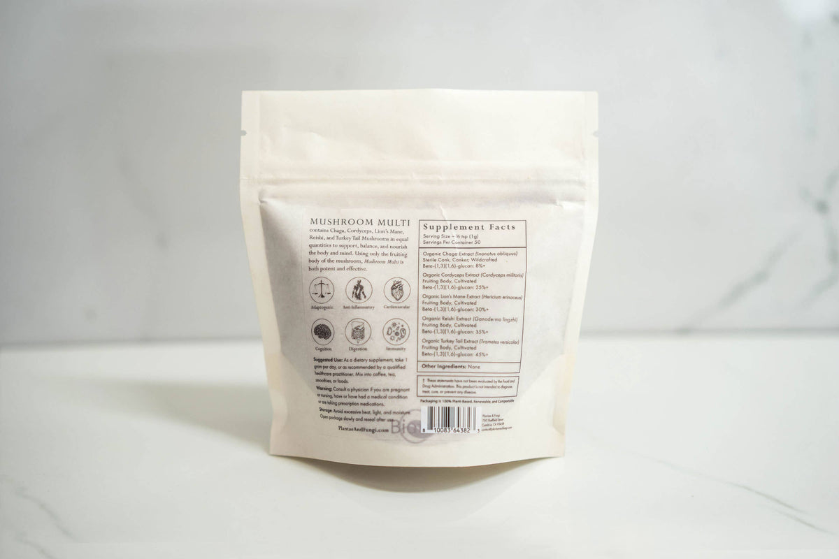 Mushroom Multi Powder - 5 Mushroom Blend for Daily Wellness