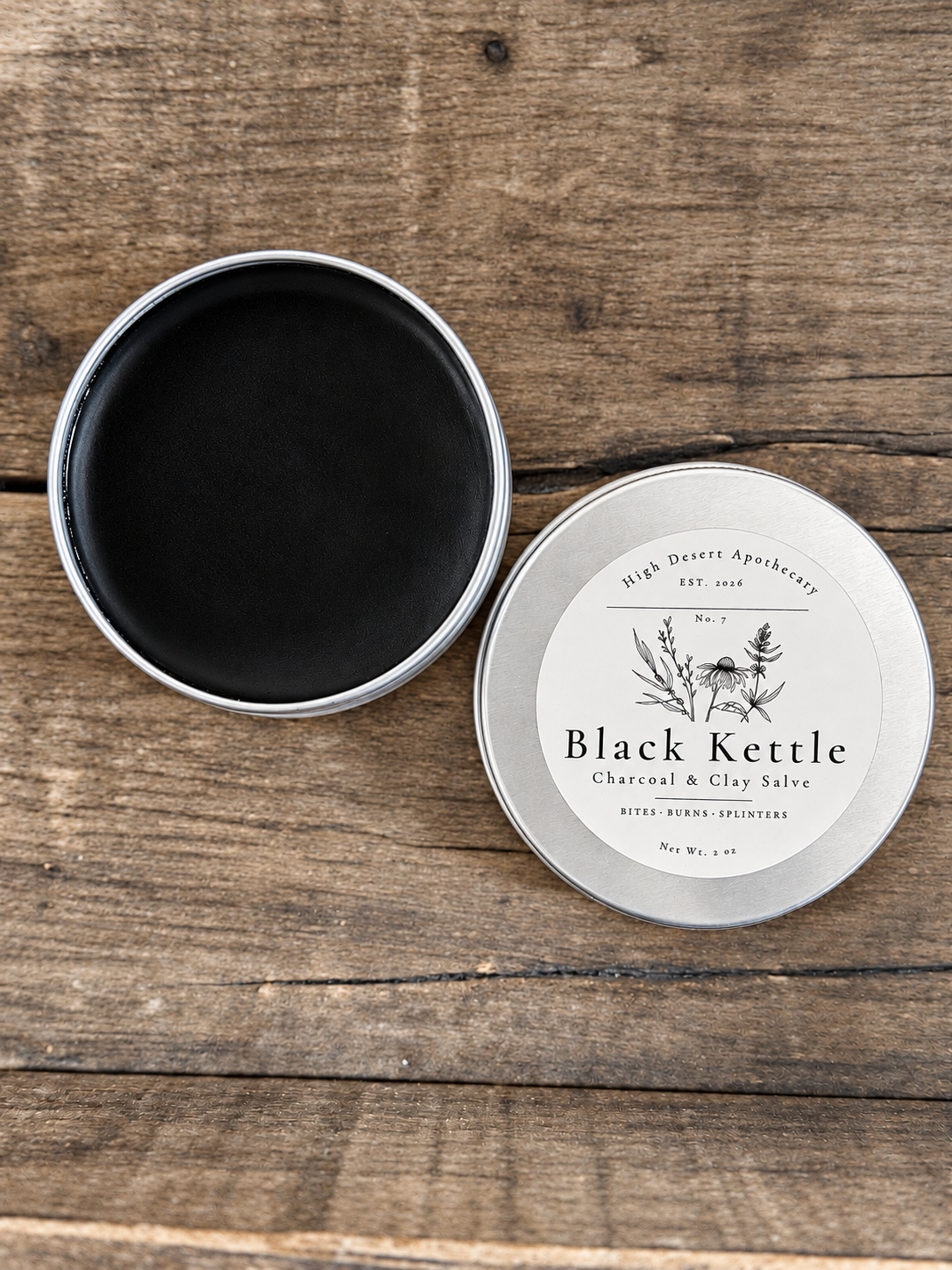 Black Kettle Salve - clay and charcoal drawing