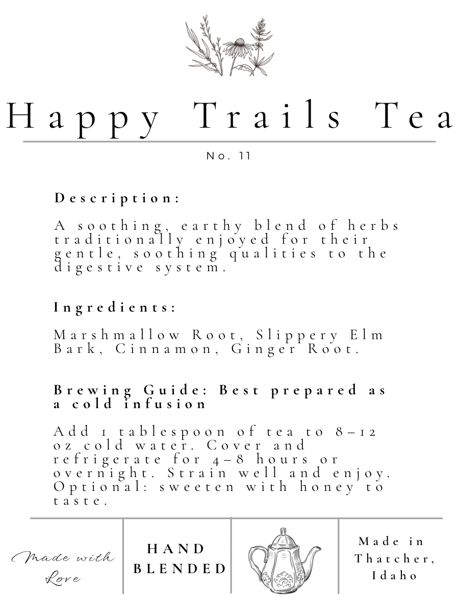 Happy Trails Tea - gut health + digestive support