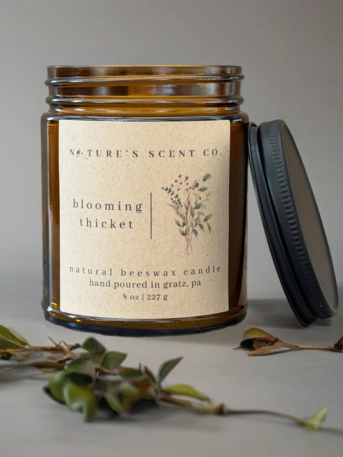 Blooming Thicket Beeswax Candle